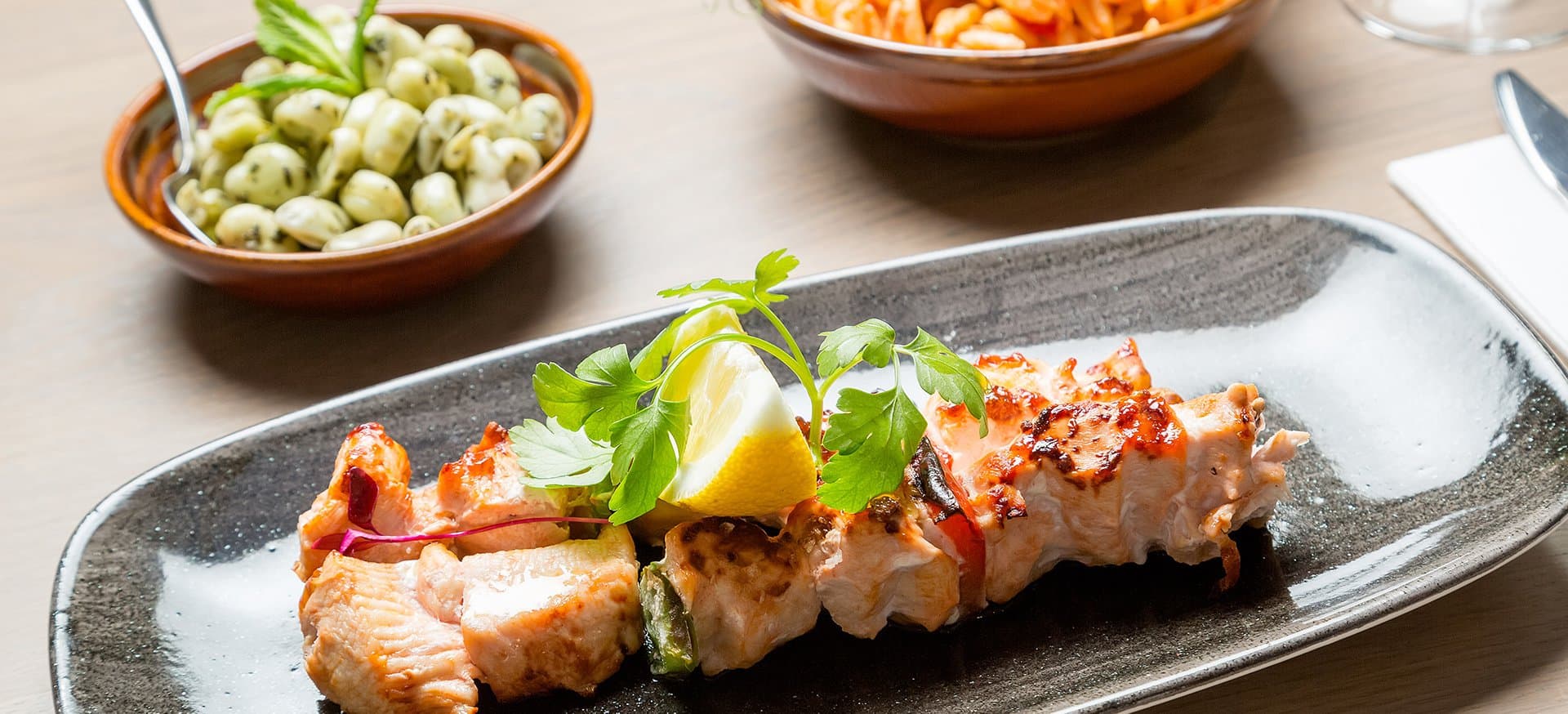 Banham chicken, marinated in yoghurt, straight off the coals.